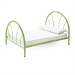 Rosebery Kids Contemporary Steel Metal Arc Design Platform Full Bed in Green