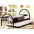 Rosebery Kids Modern Non-Recycled Steel Metal Platform Full Bed in Black