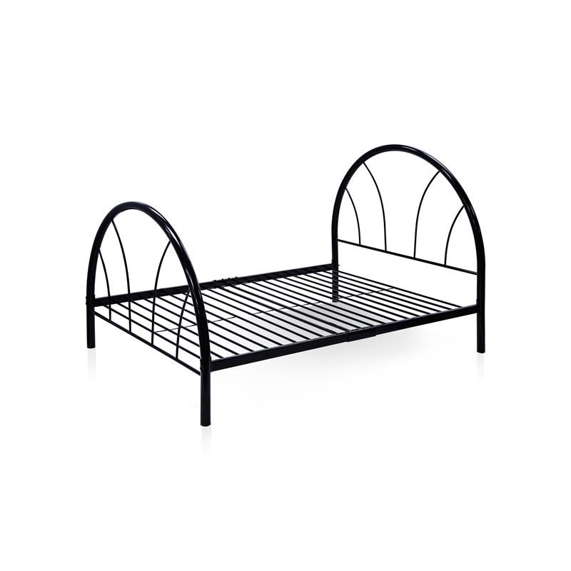 Rosebery Kids Modern Non-Recycled Steel Metal Platform Full Bed in Black