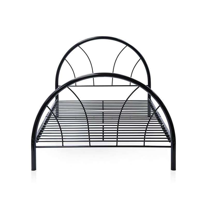 Rosebery Kids Modern Non-Recycled Steel Metal Platform Full Bed in Black