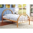 Rosebery Kids Modern Non-Recycled Steel Metal Platform Full Bed in Orange