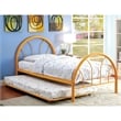 Rosebery Kids Modern Non-Recycled Steel Metal Platform Full Bed in Orange