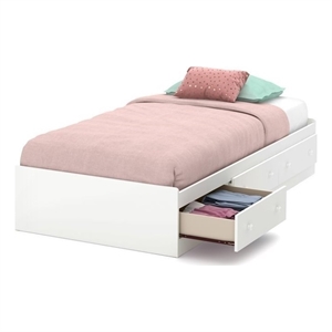 rosebery kids twin mates bed with 3 drawers in pure white