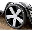 Rosebery Kids Metal Twin Racecar Bed in Gun Metal and Silver