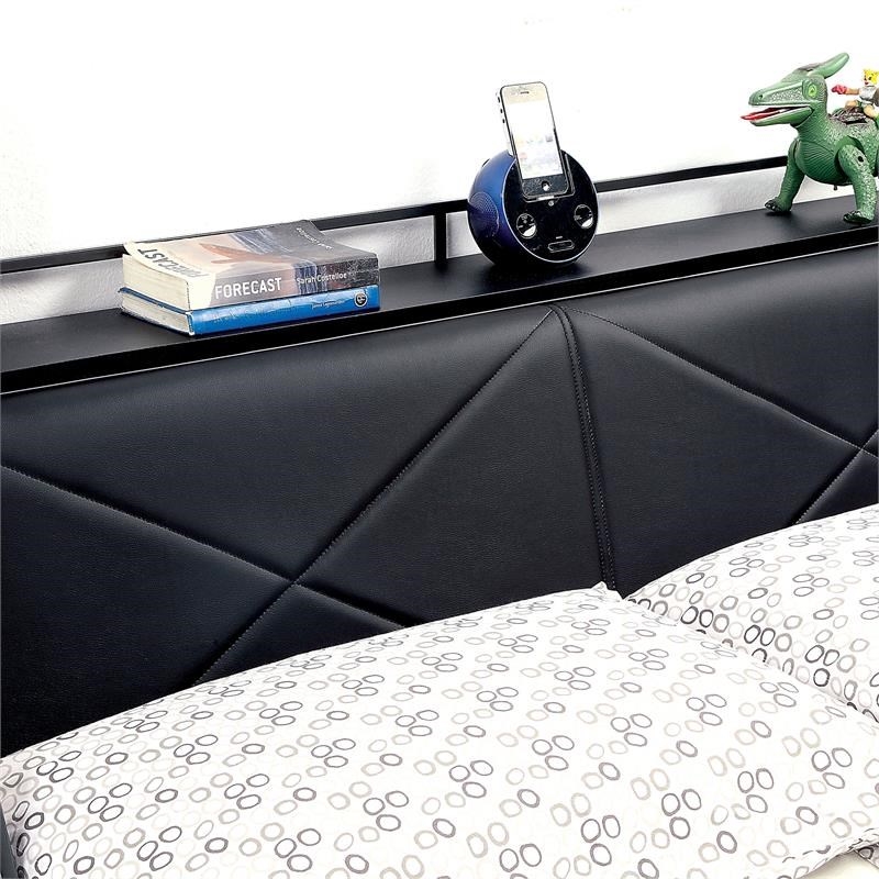 Rosebery Kids Metal Twin Racecar Bed in Gun Metal and Silver