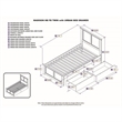 Rosebery Kids Madison Twin Platform Bed and Storage Drawers in Walnut