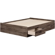 Rosebery Kids Ulysses Full Kids Mates Platform Bed in Fall Oak