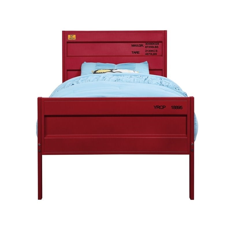 Rosebery Kids Cargo Full Panel Kids Bed in Red