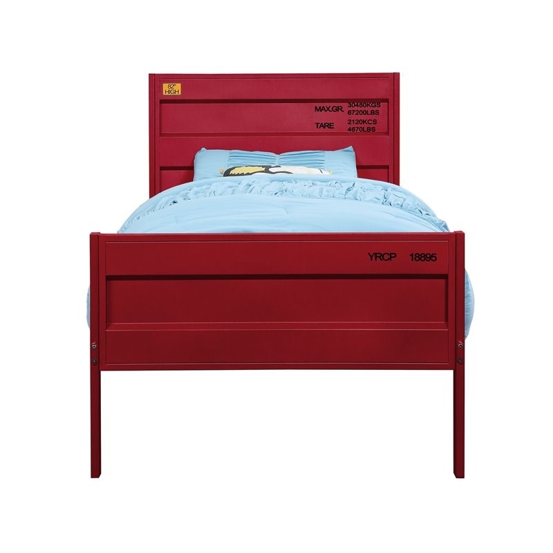 Rosebery Kids Cargo Twin Panel Kids Bed in Red