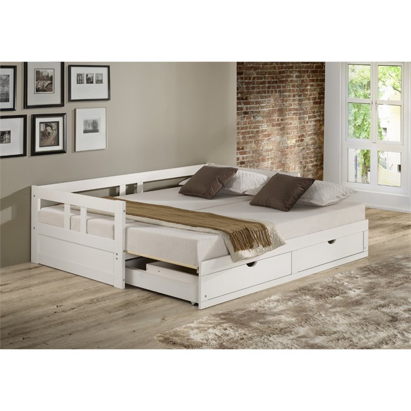 Rosebery Kids Twin To King Extendable, Trundle Bed That Converts To King Size