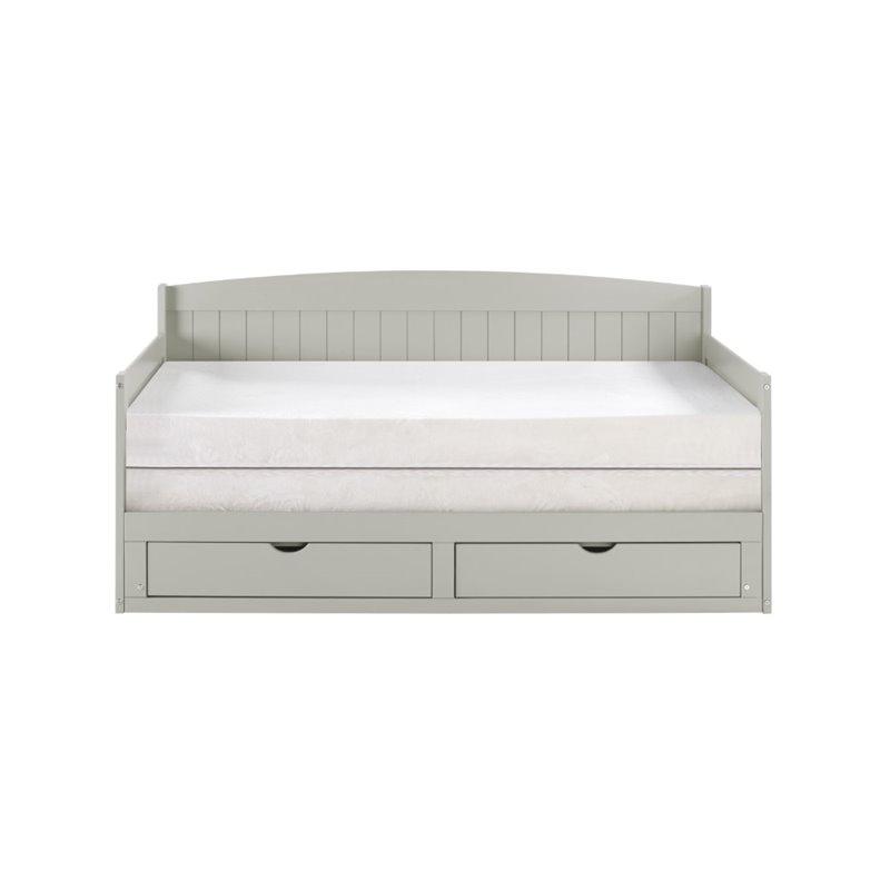 Rosebery Kids Solid Wood Daybed with King Conversion in Dove Gray