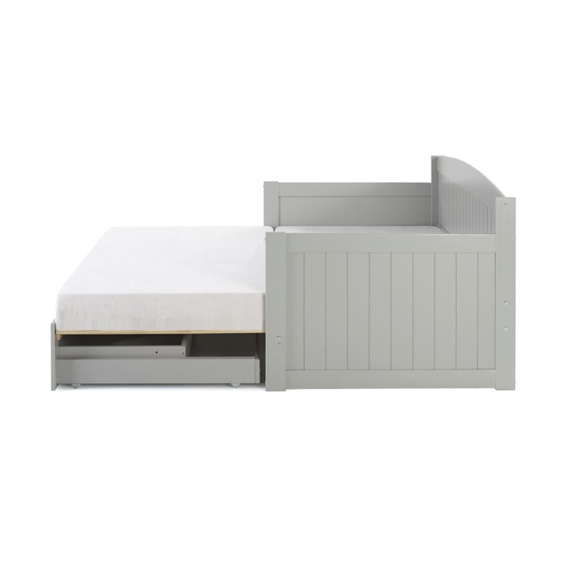 Rosebery Kids Solid Wood Daybed with King Conversion in Dove Gray