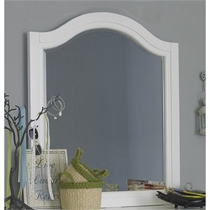 rosebery kids traditional arched wood mirror in white