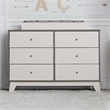 Rosebery Kids Modern 6 Drawer Changing Table in Two-Tone Gray