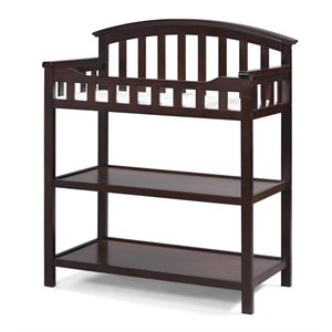 rosebery kids traditional wood changing table in espresso