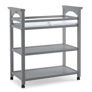 rosebery kids traditional wood changing table in pebble gray