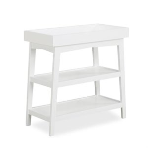 rosebery kids mid-century baby open changing table in white