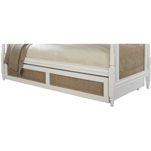 rosebery kids farmhouse twin wood trundle in white with cane