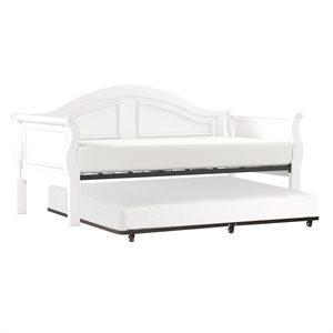 rosebery kids complete wood twin-size daybed with trundle in white
