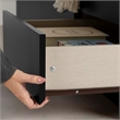 Contemporary Twin Mates Bed with 3 Drawers in Pure Black