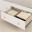 Contemporary Wood 3-Drawer Twin Mates Bed in White