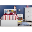 Transitional Wood Twin Mates Drawer Bed in White