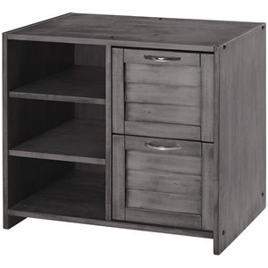rosebery kids 3 shelf 2 drawer wooden chest in antique gray finish