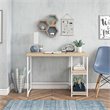Transitional Desk with Reversible Shelves in Blonde Oak