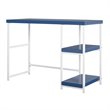 Transitional Desk with Reversible Shelves in Navy