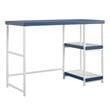 Transitional Desk with Reversible Shelves in Navy