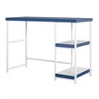 Transitional Desk with Reversible Shelves in Navy