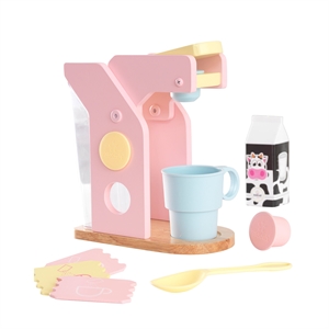 Rosebery Kids Modern Wood Coffee Play Set in Multi-Color Finish