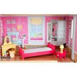 Rosebery Kids Modern Wood 34 Piece Majestic Mansion in Pink and Natural