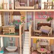 Rosebery Kids 14 Piece Charlotte Dollhouse in White and Natural