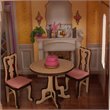 Rosebery Kids 14 Piece Charlotte Dollhouse in White and Natural