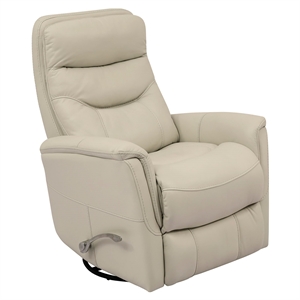Rosebery Kids Leather Manual Swivel Glider Recliner in Ivory