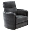 Rosebery Kids Polyester Fabric Power Swivel Glider Recliner in Black