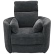 Rosebery Kids Polyester Fabric Power Swivel Glider Recliner in Black
