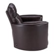 Rosebery Kids Leather Power Cordless Swivel Glider Recliner in Brown
