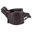 Rosebery Kids Leather Power Cordless Swivel Glider Recliner in Brown