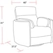 Rosebery Kids Leather Power Cordless Swivel Glider Recliner in Brown
