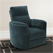 Rosebery Kids Polyester Power Swivel Glider Recliner in Peacock Blue