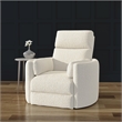 Rosebery Kids Fabric Power Swivel Glider Recliner in Revel Oyster/White