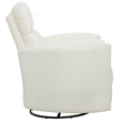 Rosebery Kids Fabric Power Swivel Glider Recliner in Revel Oyster/White