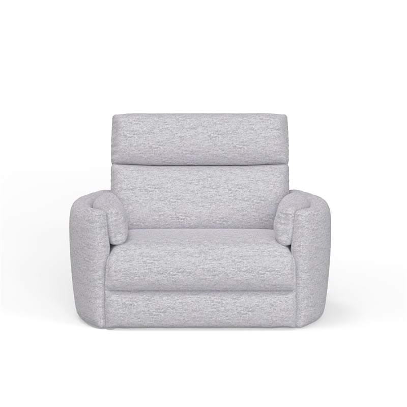 Rosebery Kids Modern Fabric Power Glider Recliner in Mineral Gray