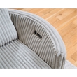 Rosebery Kids Modern Fabric Swivel Glider Recliner with USB Charger in Gray