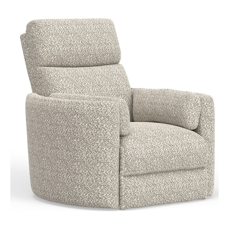 Rosebery Kids Modern Fabric Swivel Glider Recliner in Tatum River Rock