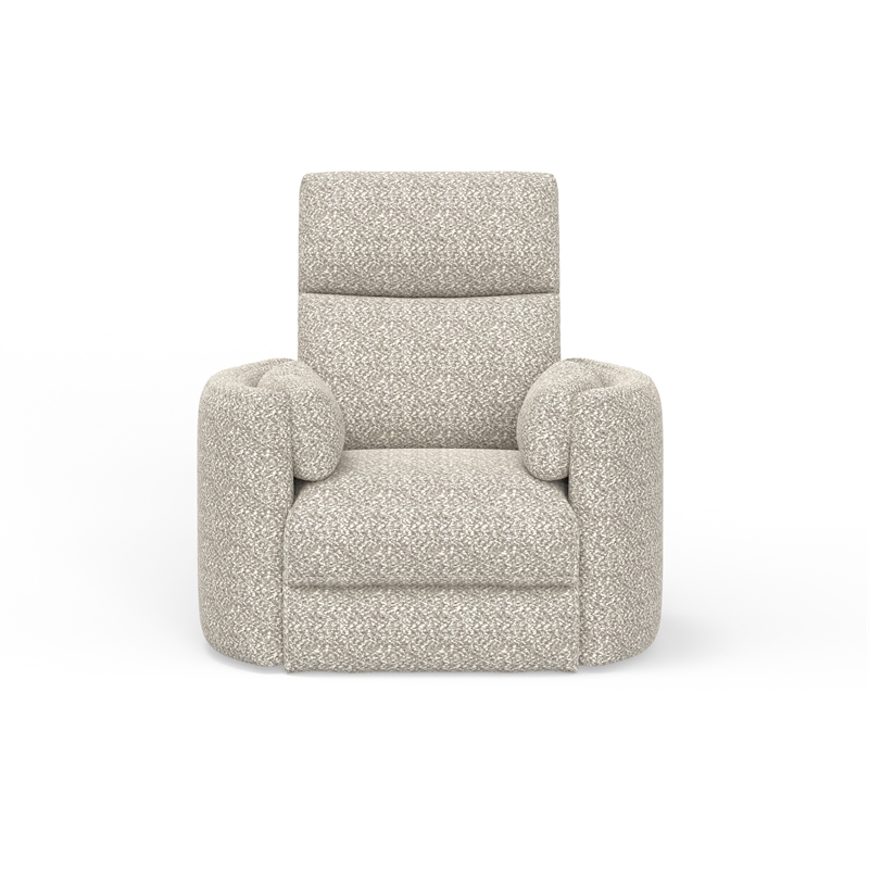 Rosebery Kids Modern Fabric Swivel Glider Recliner in Tatum River Rock