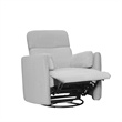 Rosebery Kids Manual Recliner Swivel Accent Chair in Angora Linen
