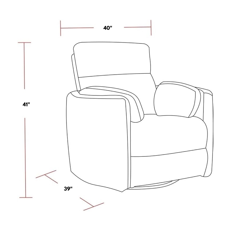 Rosebery Kids Modern Large Corduroy Fabric Swivel Recliner in Ivory